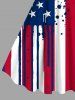 Patriotic American Flag Paint Splatter Print Plus Size Matching Outfit For Couples -  