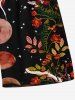 Plus Size Flower Leaf Moon Star Galaxy Print Hawaii Drawstring Beach Shorts For Men -  