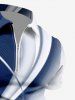 Plus Size Curve Ombre Light Beam Print Half Zipper Hawaii Turn-down Collar Polo Shirt For Men -  