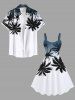 Plus Size Coconut Tree Ombre Print Hawaii A Line Tank Dress -  