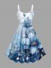 Flowers Ombre Colorblock Print Plus Size Matching Hawaii Beach Outfit For Couples -  