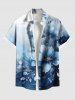 Flowers Ombre Colorblock Print Plus Size Matching Hawaii Beach Outfit For Couples -  