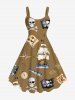 Skull Pirate Rudder Sailboat Telescope Print Plus Size Matching Hawaii Cruise Beach Outfit For Couples -  