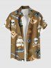 Skull Pirate Rudder Sailboat Telescope Print Plus Size Matching Hawaii Cruise Beach Outfit For Couples -  