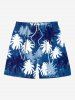 Matching Hawaii Shirt Shorts and Romper Plus Size Beach Outfit Tie Dye Ombre Coconut Tree Print For Couples -  