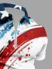 Patriotic American Flag Painting Splatter Print Plus Size Matching Outfit For Couples -  