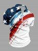 Patriotic American Flag Painting Splatter Print Plus Size Matching Outfit For Couples -  