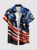 Patriotic American Flag Swirls Oil Painting Print Plus Size Matching Outfit For Couples -  