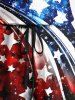 Combinaison cintrée grande taille à imprimé galaxie et drapeau américain patriotique - Bleu XS