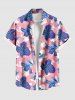 Tropical Hibiscus Flower Print Plus Size Matching Hawaii Beach Outfit For Couples -  