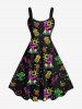 Coconut Tree Flamingo Pineapple Cherry Neon 3D Print Plus Size Matching Hawaii Beach Outfit For Couples -  