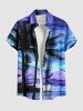 Coconut Tree Sun Abstract Painting Print Plus Size Matching Hawaii Beach Outfit For Couples -  