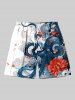 Octopus Flower Cloud Print Plus Size Matching Hawaii Beach Outfit For Couples -  