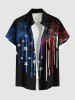 Fireworks Patriotic American Flag Paint Drop Print Plus Size Matching Hawaii Beach Outfit For Couples -  