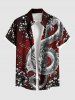 Flower Bouquet Music Symbol Dragon Print Plus Size Matching Outfit For Couples -  