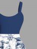 Plus Size Skull Pirate Ship Rudder Anchor Cruise Print Hawaii Tank Dress -  