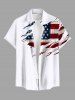 Patriotic American Flag Print Plus Size Matching Outfit For Couples -  
