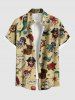 Skull Pirate Rose Flower Ship Rudder Mermaid Cruise Print Plus Size Matching Hawaii Beach Outfit For Couples -  