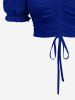 Patriotic American Flag Tie Dye Heart Print Plus Size Matching Set -  