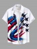 Patriotic American Flag Plane Print Plus Size Matching Outfit For Couples -  