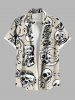 Skulls Rose Flower Moon Diamond Print Plus Size Matching Outfit For Couples -  