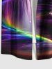 Chemise hawaïenne à boutons et poches pour homme, grande taille, motif ombré pailleté et effet faisceau lumineux automnal - Noir 3XL