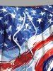 Patriotic American Flag Ship Paint Splatter Print Plus Size Matching Outfit For Couples -  