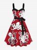 Octopus Print Plus Size Matching Hawaii Beach Outfit For Couples -  