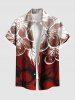 Tenue de plage hawaïenne assortie grande taille à imprimé floral ombré pour couples - Rouge 