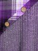 Plus Size Skew Neck Foldover Cinched Plaid Handkerchief Midi Knitted Dress -  