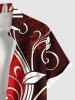 Chemise hawaïenne à imprimé floral et poches boutonnées pour homme, grande taille - Rouge L