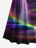 Glitter Ombre Light Beam Fall Print Plus Size Matching Hawaii Beach Outfit For Couples -  