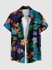 Matching Hawaii Shirt and Romper Plus Size Beach Outfit Flower Flamingo Tropical Leaf Print For Couples -  