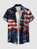 Patriotic American Flag Galaxy Print Plus Size Matching Outfit For Couples -  