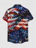 Patriotic American Flag Galaxy Print Plus Size Matching Outfit For Couples -  