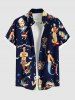 Sailor Mermaid Patriotic American Flag Anchor Shark Print Plus Size Matching Hawaii Beach Outfit For Couples -  
