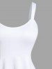 Plus Size Coconut Tree Ombre Colorblock Printe Hawaii Tank Dress -  