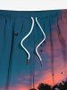 Plus Size Coconut Tree Ombre Sky Print Hawaii Drawstring Beach Shorts For Men -  
