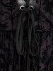 Halloween Costume Gothic Plus Size Lace Up Grommets Cross Girl Print Mesh Crisscross Vintage Dress -  