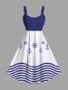 Tenue de plage hawaïenne assortie grande taille à imprimé ancre et vagues pour couples - Blanc 