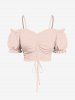 Tenue de plage hawaïenne assortie grande taille à imprimé cocotiers, montagnes et nuages, pour couples - café 