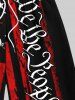 Patriotic American Flag Letters Print Plus Size Matching Outfit For Couples -  