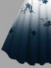 Flowers Ombre Print Plus Size Matching Hawaii Beach Outfit For Couples -  