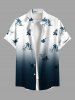 Flowers Ombre Print Plus Size Matching Hawaii Beach Outfit For Couples -  