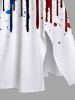 Plus Size Painting Splatter Patriotic American Flag Print Split Pocket A Line Midi Dress -  