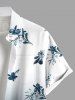 Chemise hawaïenne grande taille à imprimé floral ombré et poches boutonnées pour homme - Noir L