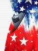 Plus Size Patriotic American Flag Tie Dye Print Cinched Romper -  