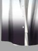 Plus Size Ombre Colorblock Print Buttons Pocket Shirt For Men -  