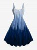 Ombre Light Beam Print Plus Size Matching Hawaii Beach Outfit For Couples -  