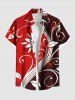 Tenue de plage hawaïenne assortie grande taille à imprimé floral pour couples - Rouge 